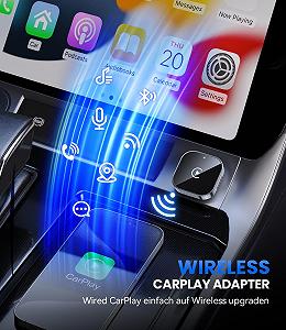 Адаптер CarPlay бездротовий Jumpeak 2025, USB, для автомобілів з CarPlay, чорний synthetic.ua - Фото 1