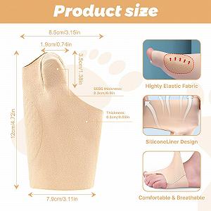 Повязка для коррекции Hallux Valgus Lankai, Носки Hallux, Разделитель для пальцев ног, Коррекция Hallux Valgus, Моющаяся, Шина для коррекции Hallux Valgus, Силиконовая повязка, Распорка для пальцев ног Hallux Valgus synthetic.ua - Фото 1