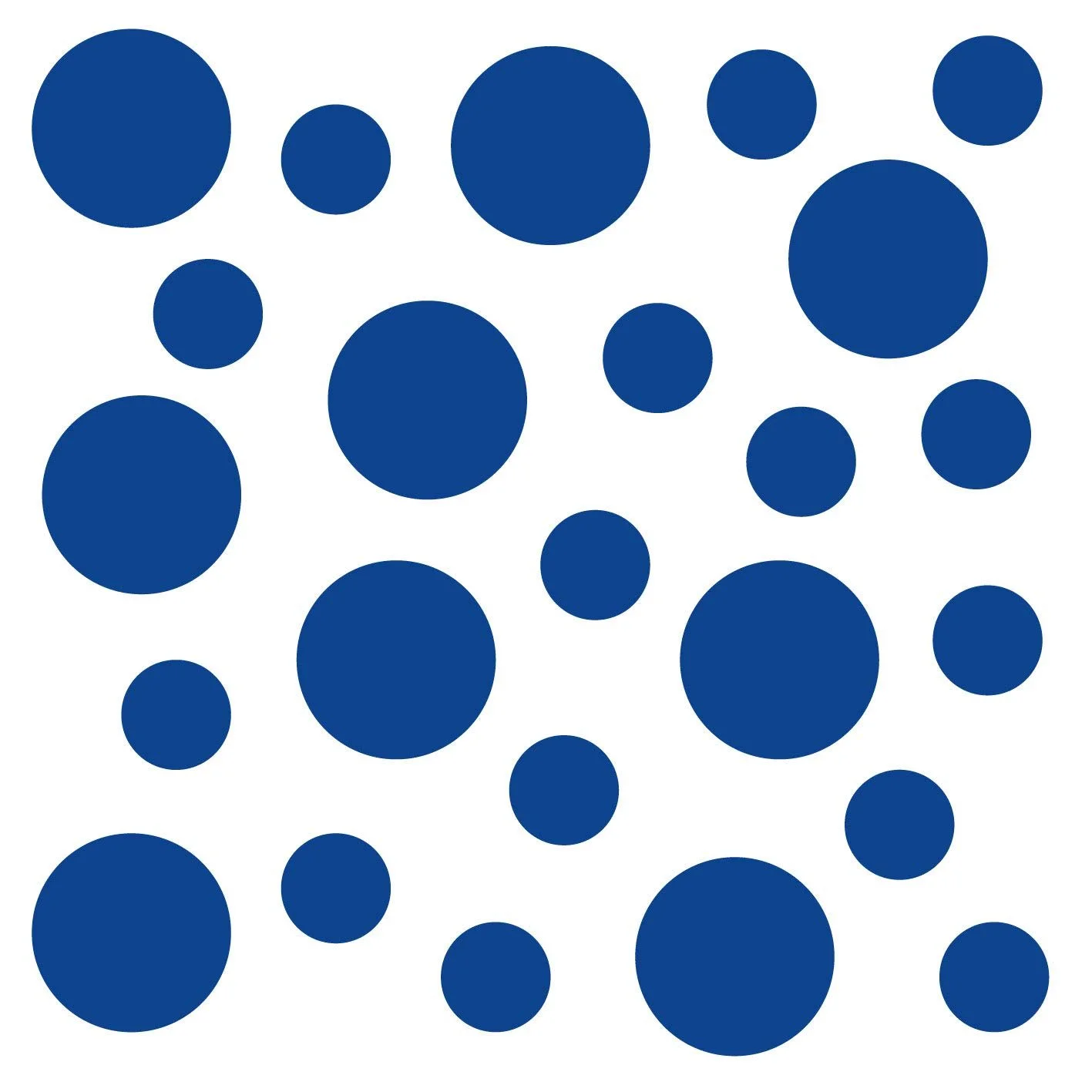 Наклейка на стену kleb-Drauf 24 Dots Glossy, Синий, фото №1