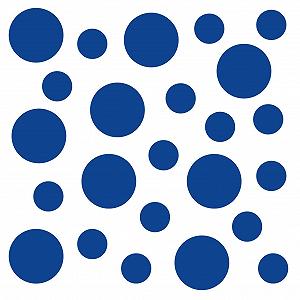 Наклейка на стіну kleb-Drauf 24 Dots Glossy, Синій - Фото 1