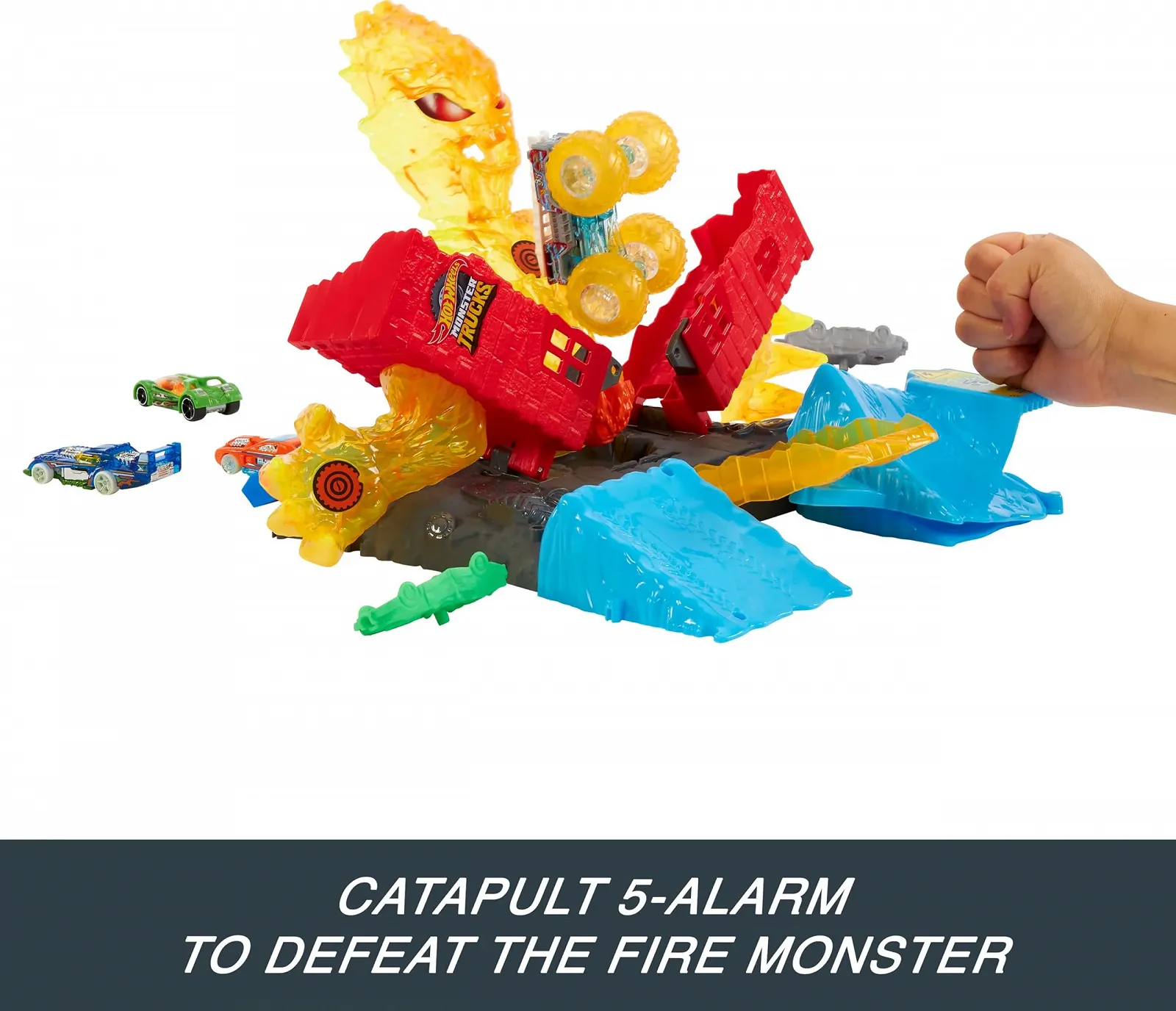 Автотрек Hot Wheels Arena Smashers Monster Trucks Півфінал 1 Hot Wheels Monster Truck і 2 розбиті машини HTP39, фото №4 Автотрек Hot Wheels Arena Smashers Monster Trucks Півфінал 1 Hot Wheels Monster Truck і 2 розбиті машини HTP39, фото №4