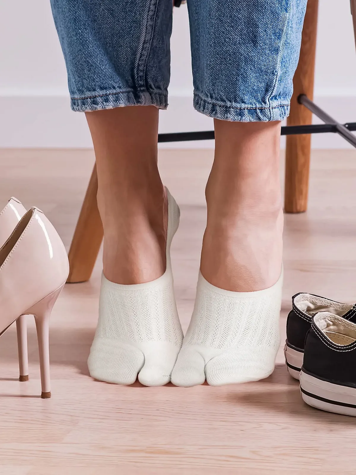 Носки для вьетнамок Geyoga, 6 пар, носки таби с раздельным носком, хлопковые, низкие, незаметные, в японском стиле, эластичные короткие носки для сандалий для женщин, фото №6