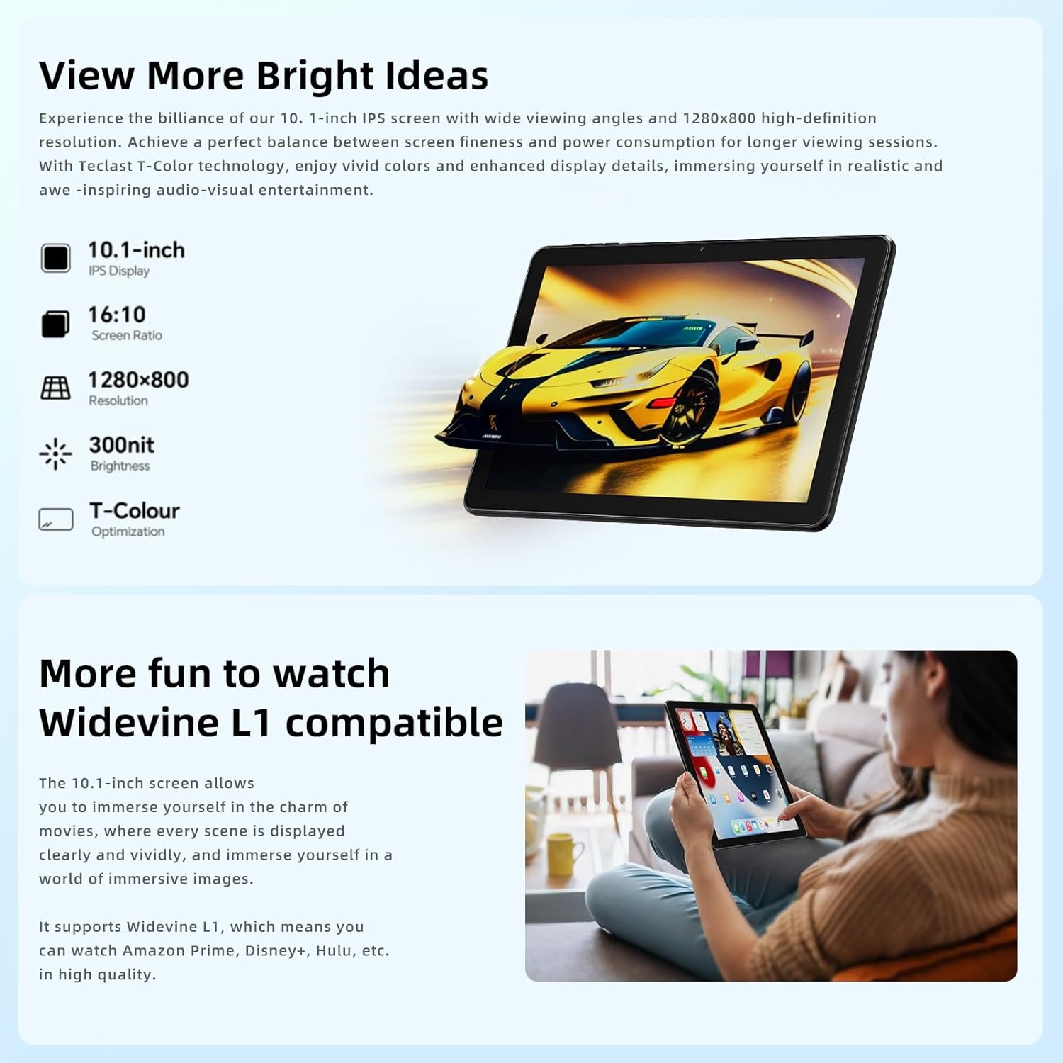 Планшет 10.1" Rebecco K50 4+8/128Gb Androi 14 6000 mAh Black, фото №3