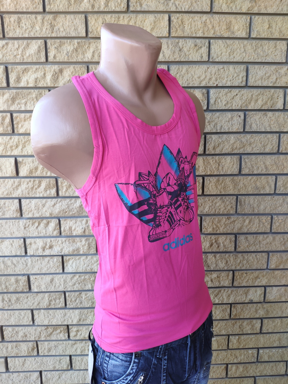 Футболка майка-борцовка мужская брендовая ADIDAS Турция, фото №4 Футболка майка-борцовка мужская брендовая ADIDAS Турция, фото №4