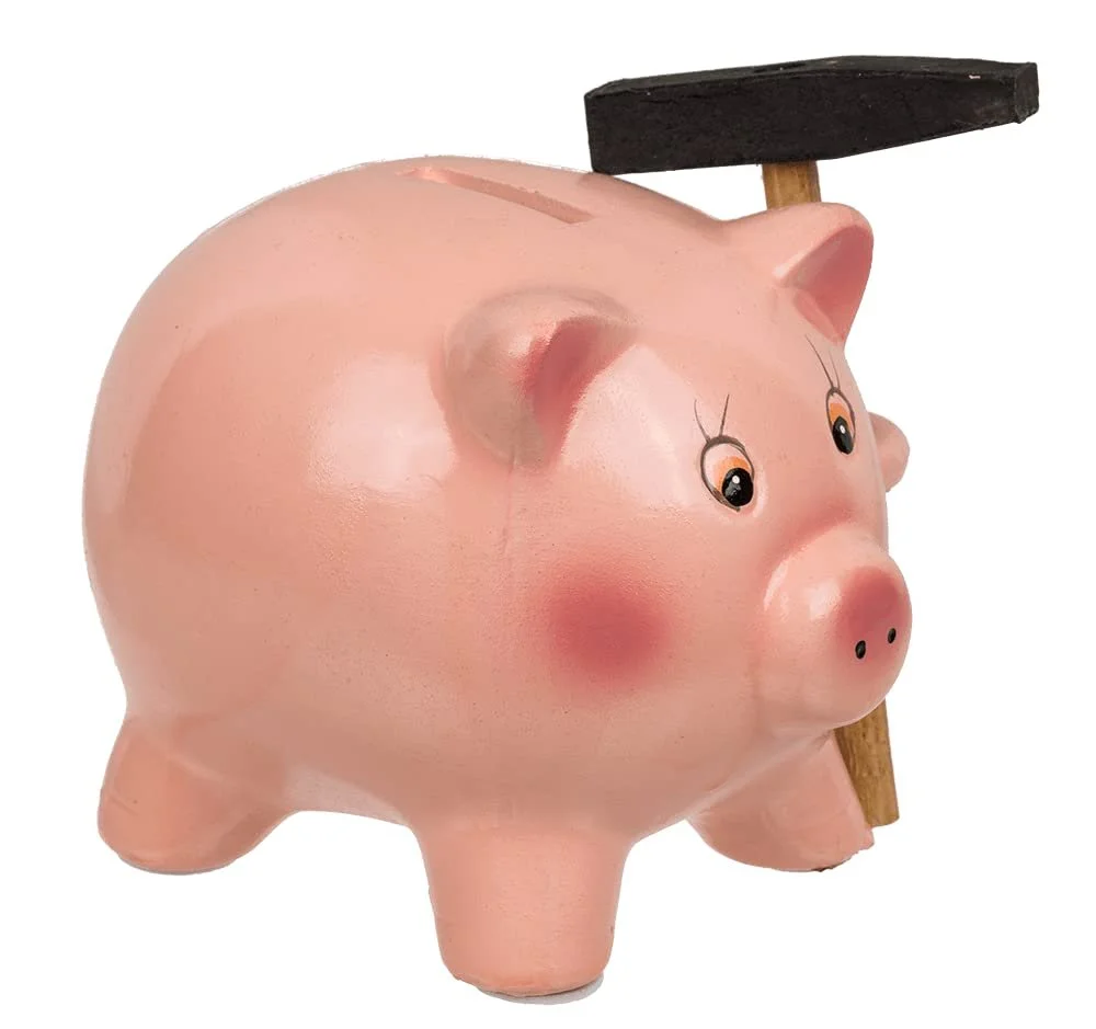 Скарбничка Ceramic Piggy Bank З молотком Маленька Керамічна Поросятко, фото №5