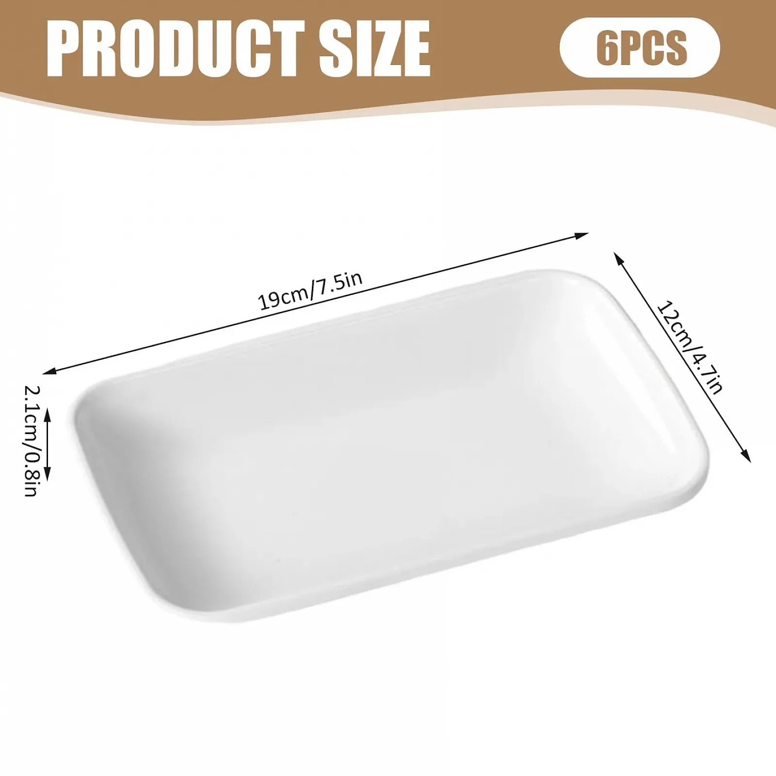 Набір форм для запікання 6 шт. Прямокутні 19.1 x 11.9 x 2 см для лазаньї, фото №2