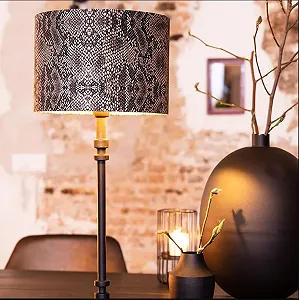 Настільна лампа Dirk Davids Leuchten GmbH 46 см E27 матове золото synthetic.ua - Фото 1