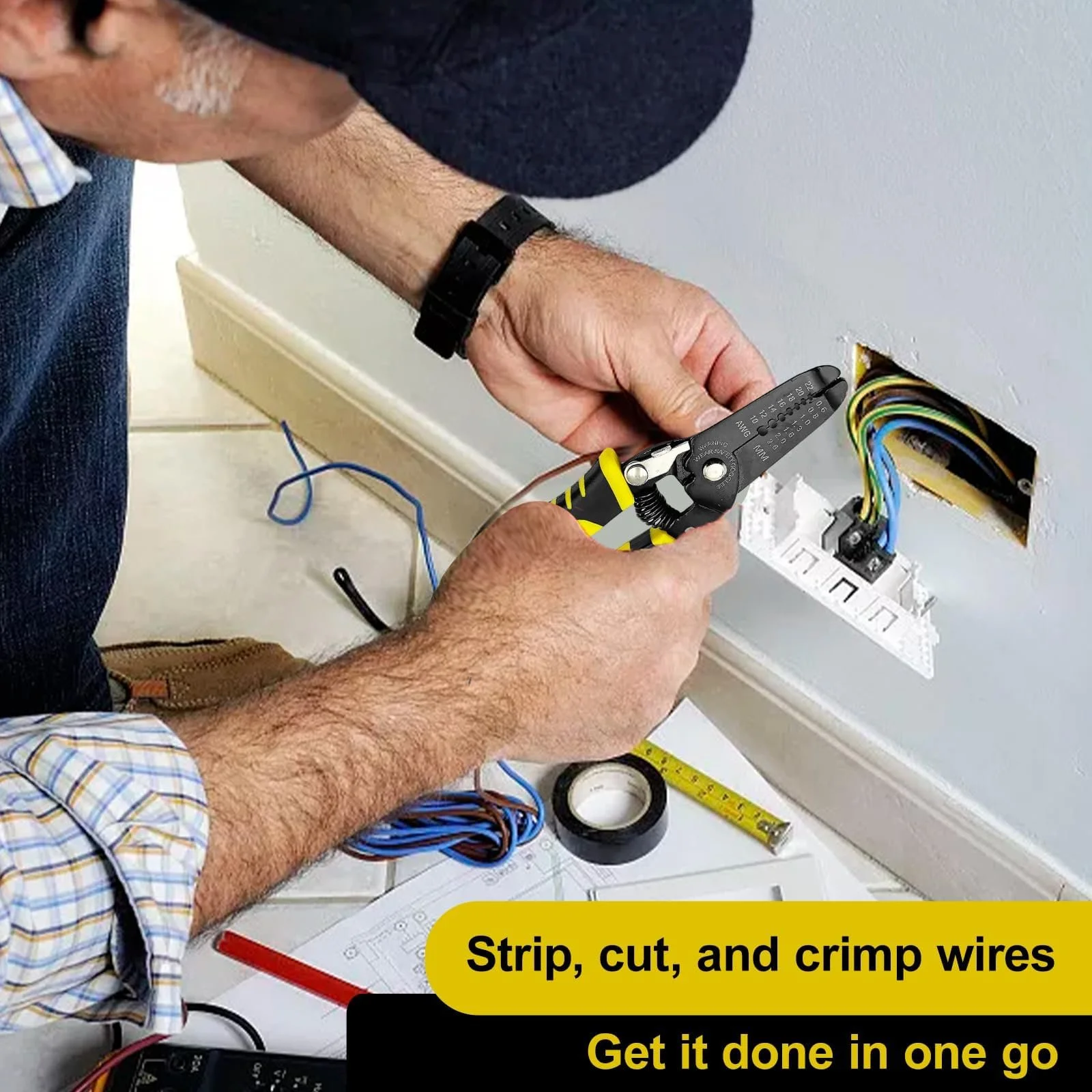 Стриппер 10-22AWG 7" с замком безопасности, фото №5