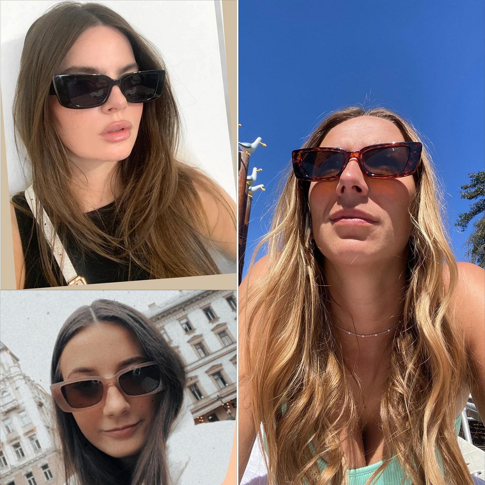 Вінтажні сонцезахисні окуляри котяче око Unning для жінок, ретро квадратні, фото №7