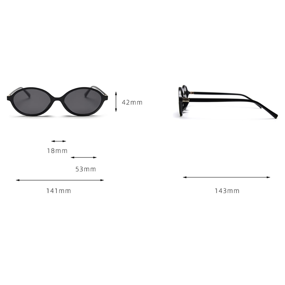 Сонцезахисні окуляри Овальні LIGOES Маленькі Polarised TR90 Ретро Вінтажні Корейський Стиль для Селфі в Окулярах Тінь, фото №5