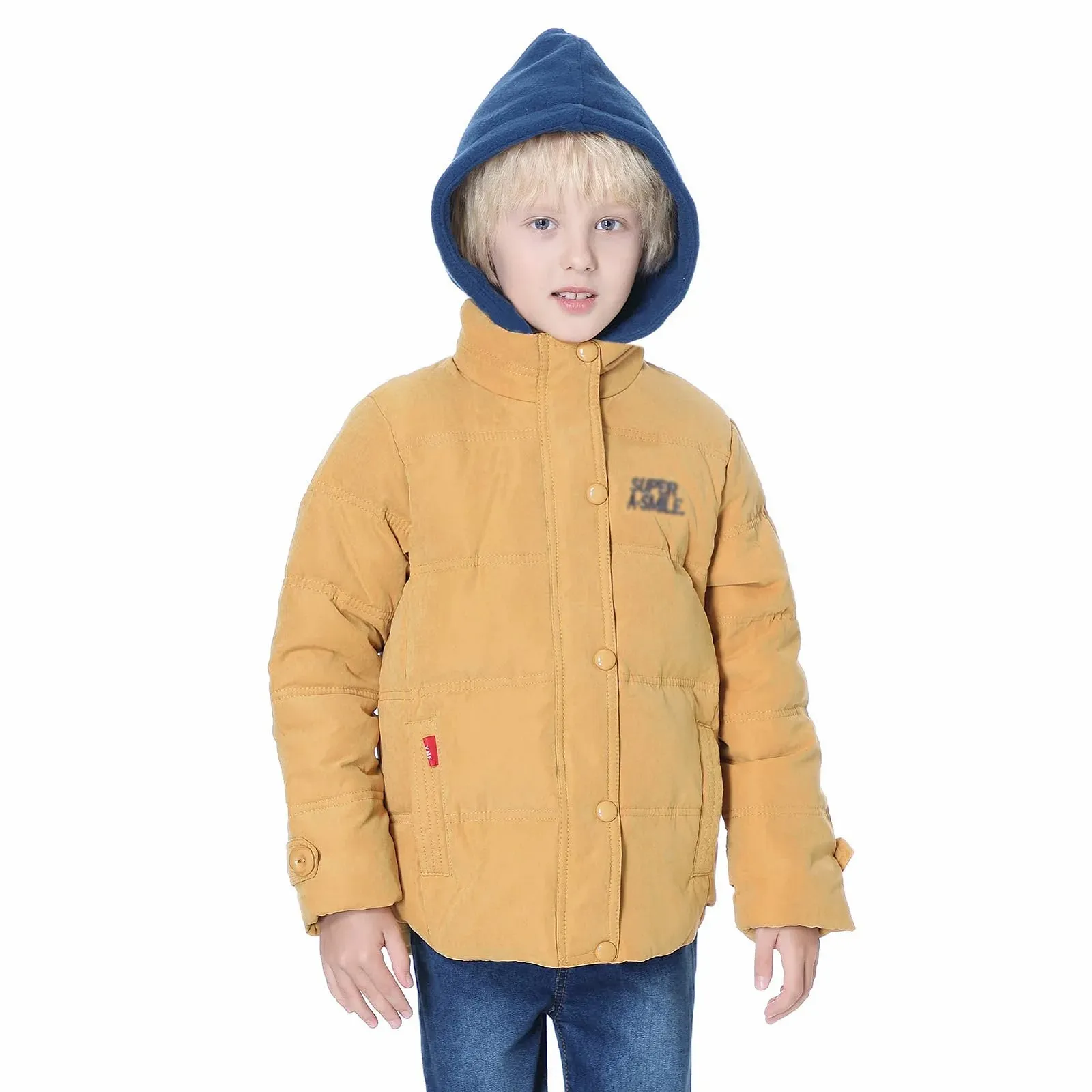 Зимняя куртка YFPICO Пуховик для мальчиков со съемным капюшоном Теплая, фото №4