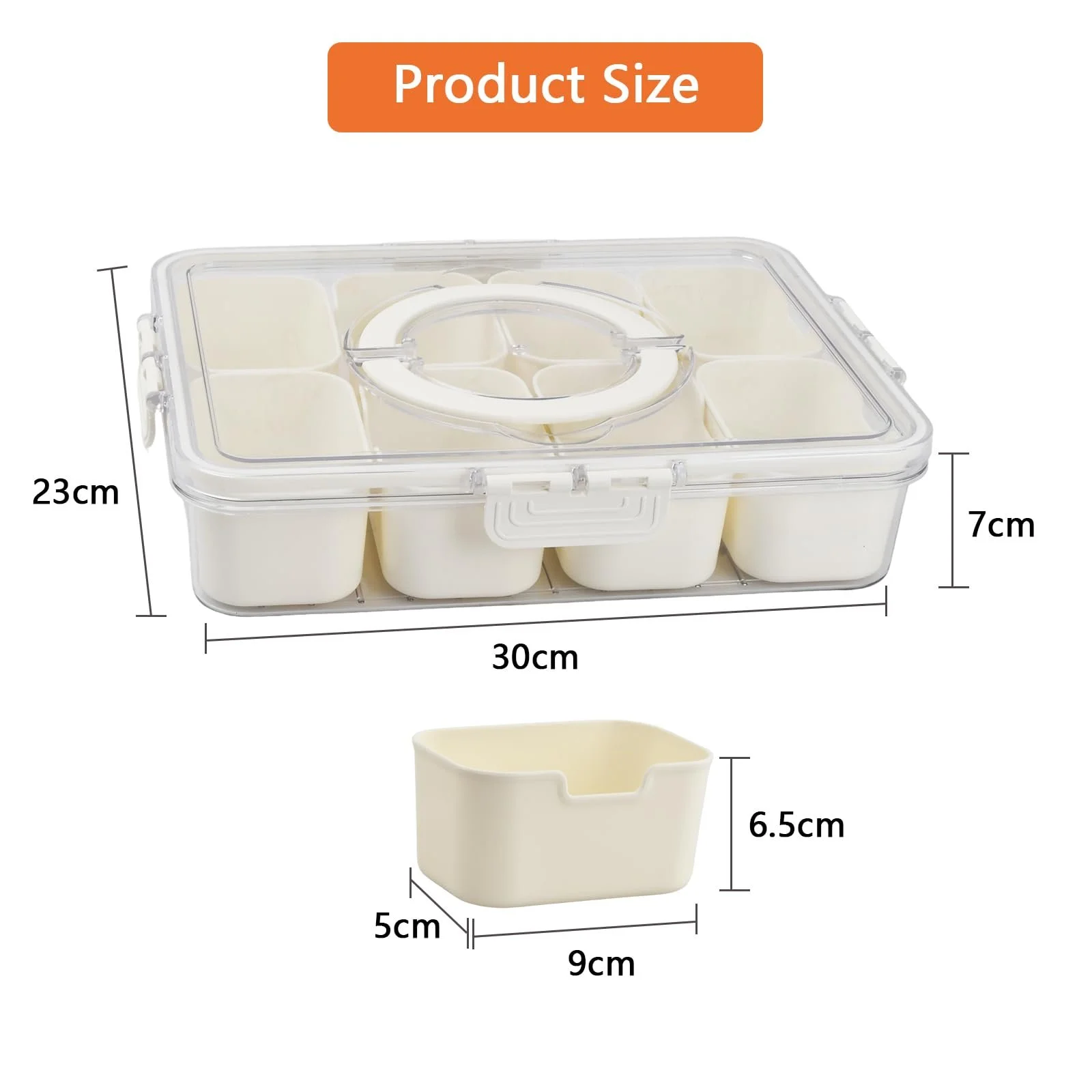 Миска для закусок Amexo с 8 отделениями Тарелка для закусок с крышкой, фото №2 Миска для закусок Amexo с 8 отделениями Тарелка для закусок с крышкой, фото №2