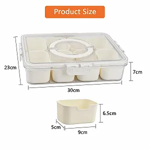 Миска для закусок Amexo с 8 отделениями Тарелка для закусок с крышкой synthetic.ua - Фото 1