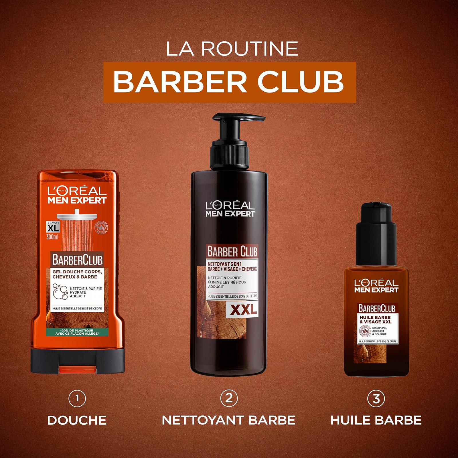 Гель для душа L'Oréal Men Expert Barber Club 3-в-1 для тела, волос и бороды 300 мл, упаковка 6 шт., фото №3 Гель для душа L'Oréal Men Expert Barber Club 3-в-1 для тела, волос и бороды 300 мл, упаковка 6 шт., фото №3