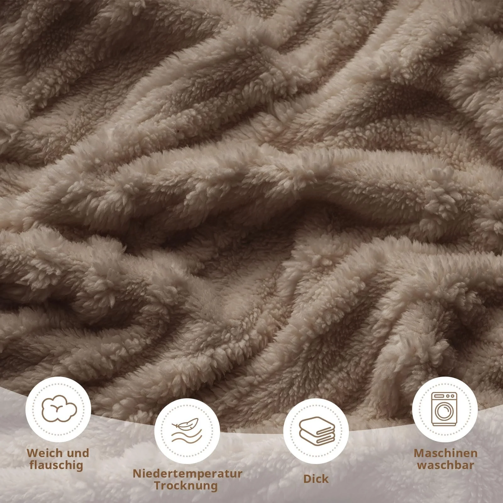 Плед Miyacare Cuddly Blanket Fluffy 100 x 150 см, фото №4