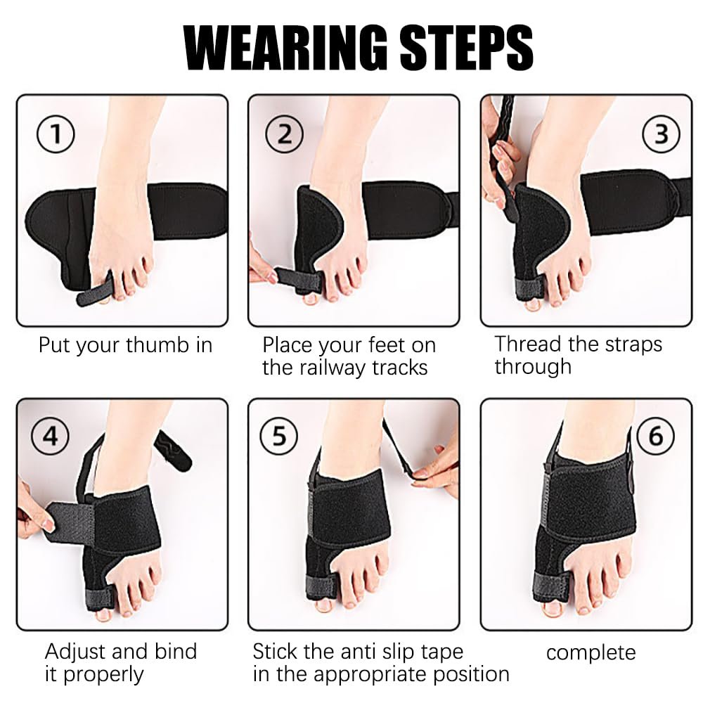 Комплект для корекції Hallux Valgus з 2 силіконовими роздільниками для пальців, захистом для пальців, фото №7