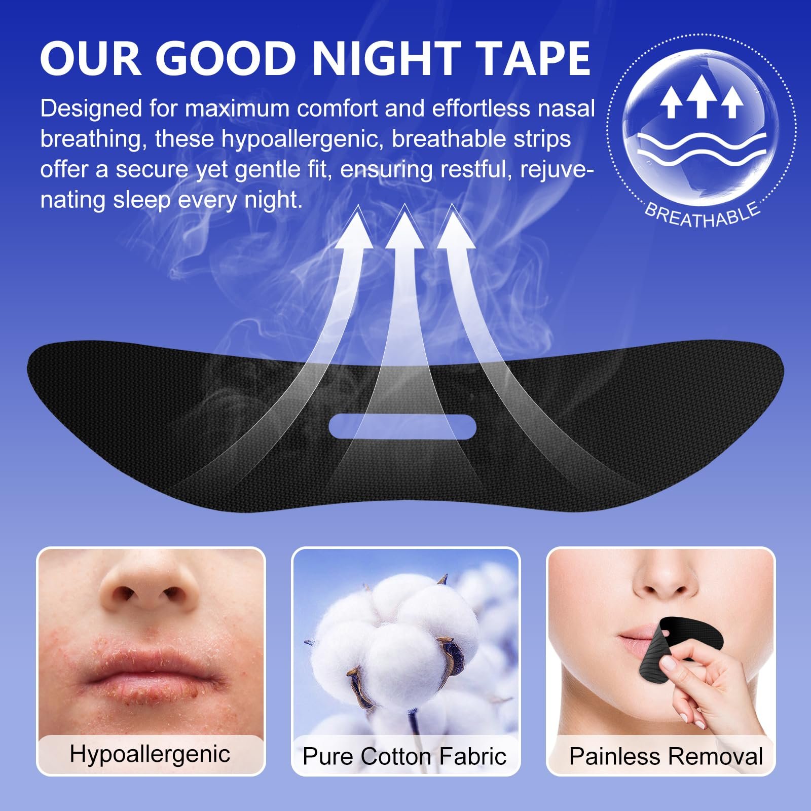 Полоса для рта, Устройство против храпа для уменьшения дыхания ртом, фото №5