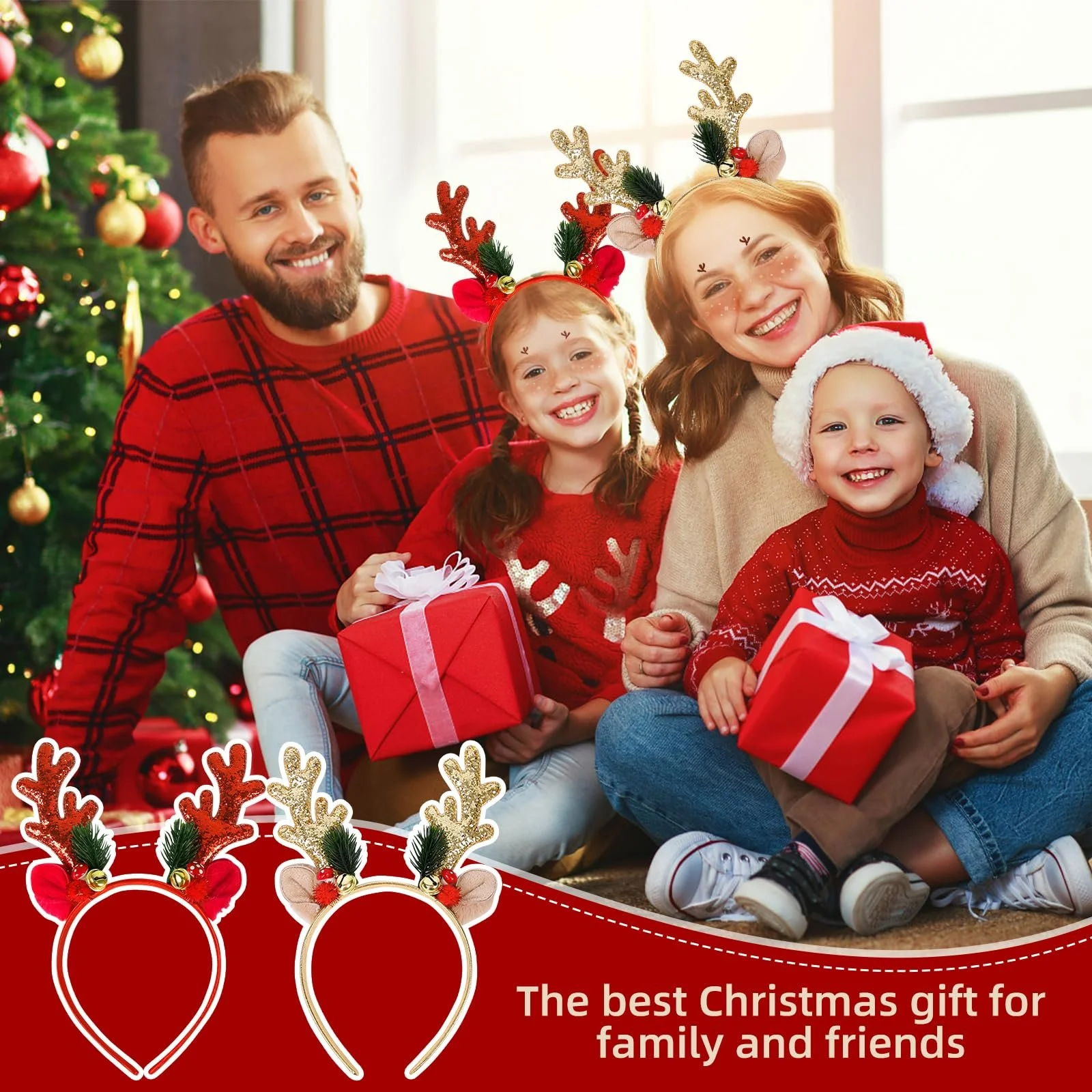 Обруч Різдвяний, Набір з 2 Різдвяних прикрас для голови, фото №7