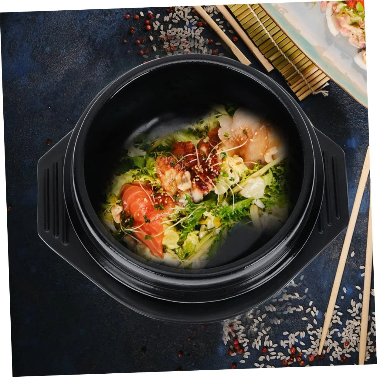 Горшок керамический Luxshiny для бибимбапа с подставкой 1 штука, фото №2