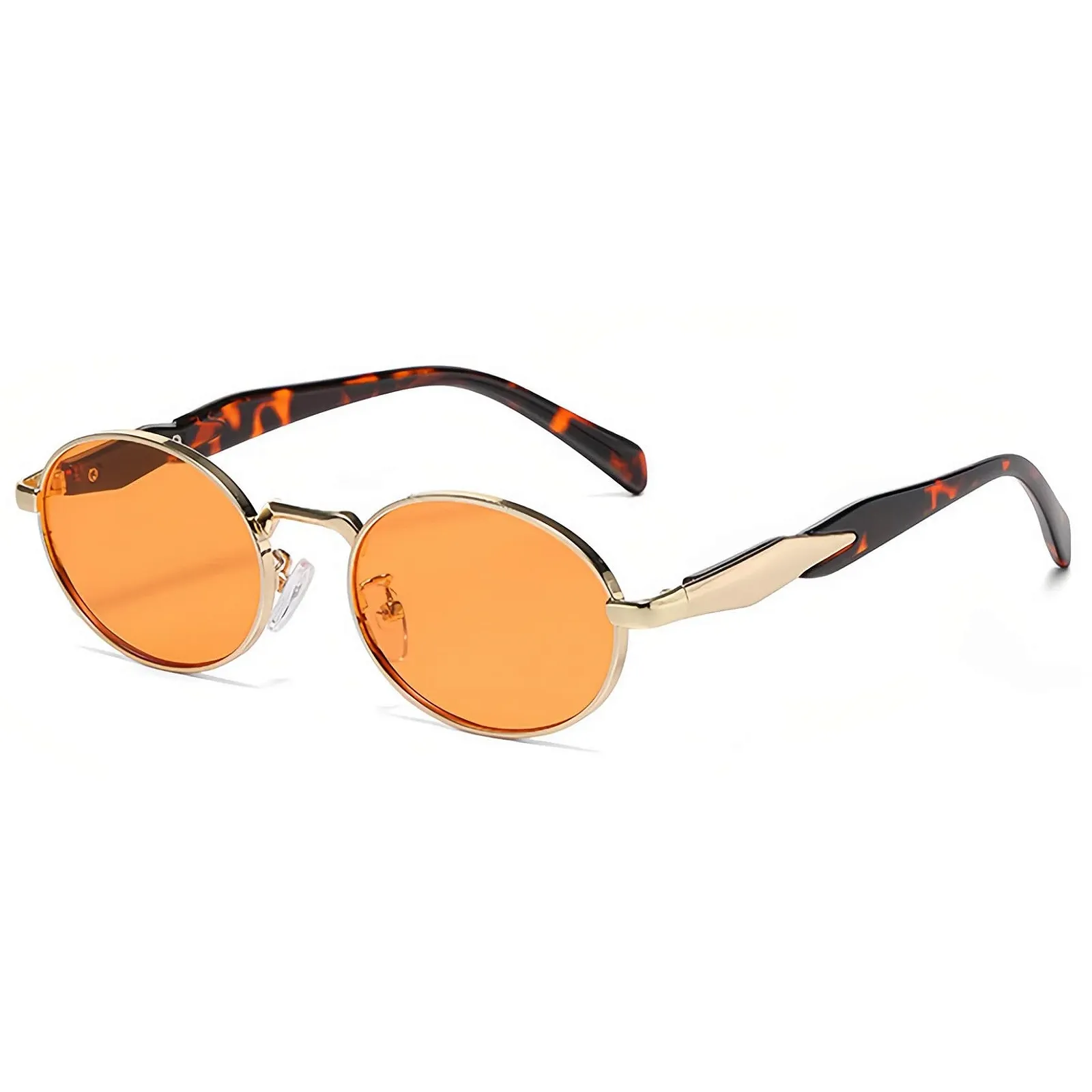 Вінтажні овальні сонцезахисні окуляри для жінок та чоловіків, ретро круглі металеві, фото №1