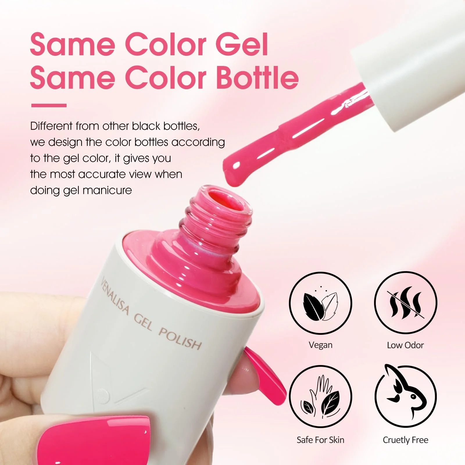 Гель-лак VENALISA Набір 5 кольорів 2501, фото №6