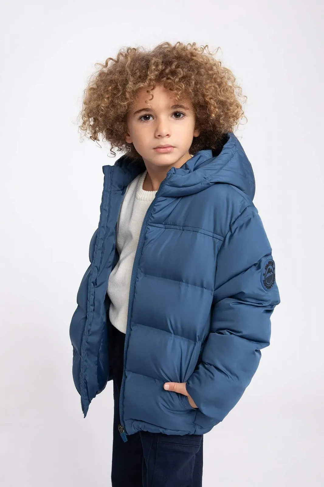 Зимняя куртка DeFacto для мальчиков, стандартный крой, с капюшоном, фото №4