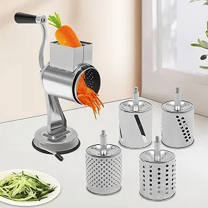 Ручна барабанна терка-овочерізка з нержавіючої сталі Edelstahl, ручна synthetic.ua - Фото 1