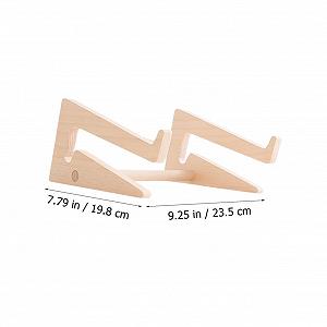 Подставка для ноутбука деревянная Tofficu Компактная и легкая Эргономичная подставка для ноутбуков и планшетов Улучшает угол обзора Стабильная Цвет дерева synthetic.ua - Фото 1