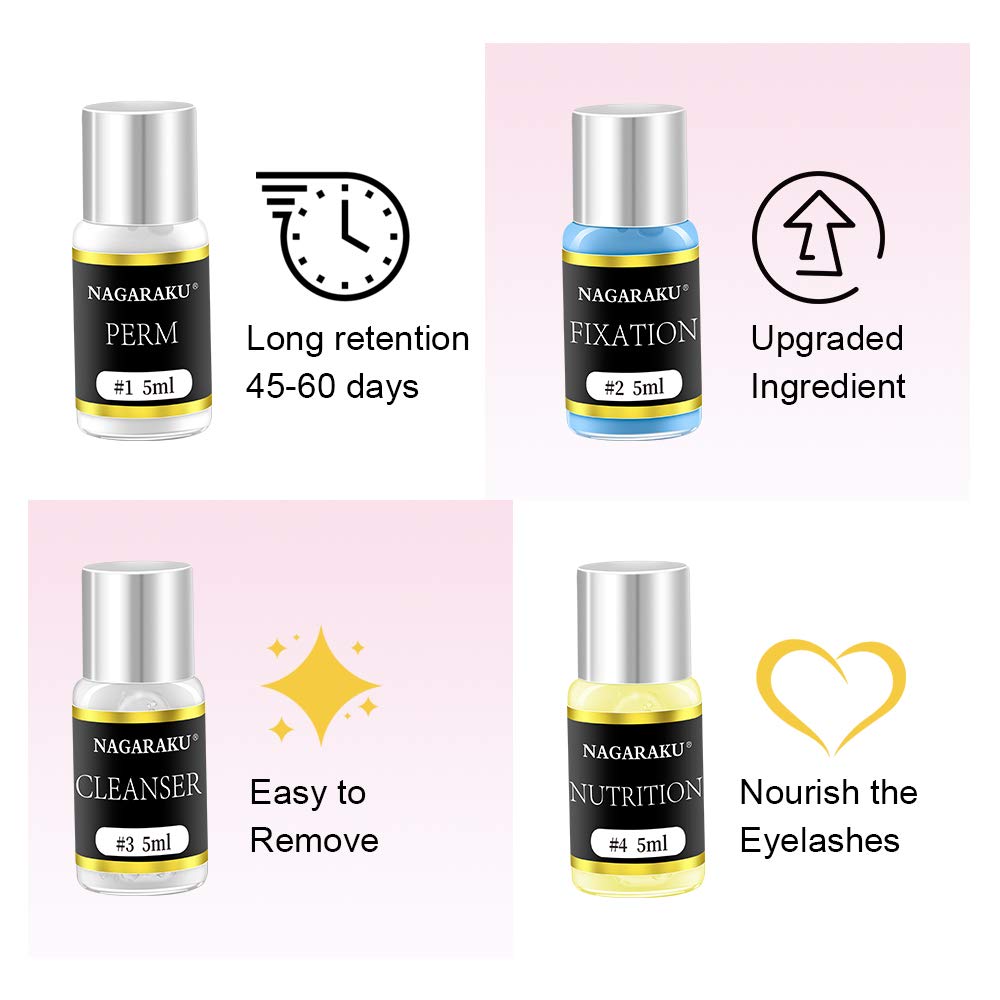 Набір для завивки вій NAGARAKU Eyelash Lifting Kit Напівперманентна завивка тривалістю 40-60 днів Професійний для салону, фото №6
