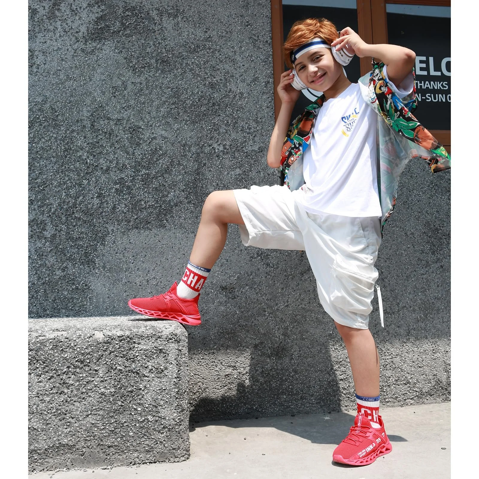 Детская спортивная обувь Unisex Детские сверхлегкие дышащие кроссовки на липучках для мальчиков Кроссовки для бега для девочек Розовый, фото №7