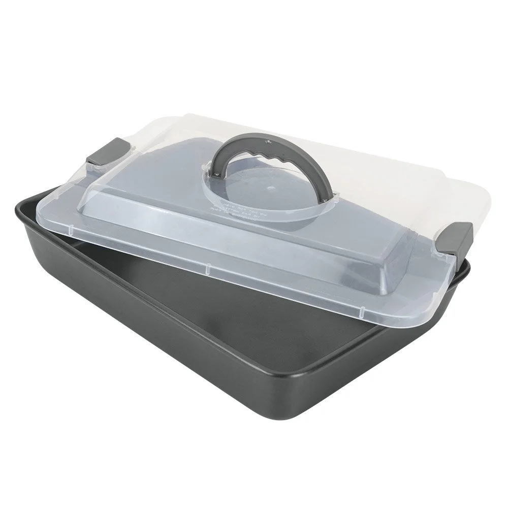 Форма для запекания Metaltex Superior с крышкой, 35.6 x 26 x 8.7 см, серебристая, фото №3 Форма для запекания Metaltex Superior с крышкой, 35.6 x 26 x 8.7 см, серебристая, фото №3