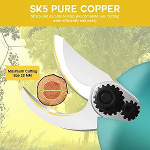 Секатор акумуляторний Professional Electric Garden Shears 28 мм 2 x 2000 mAh synthetic.ua - Фото 1