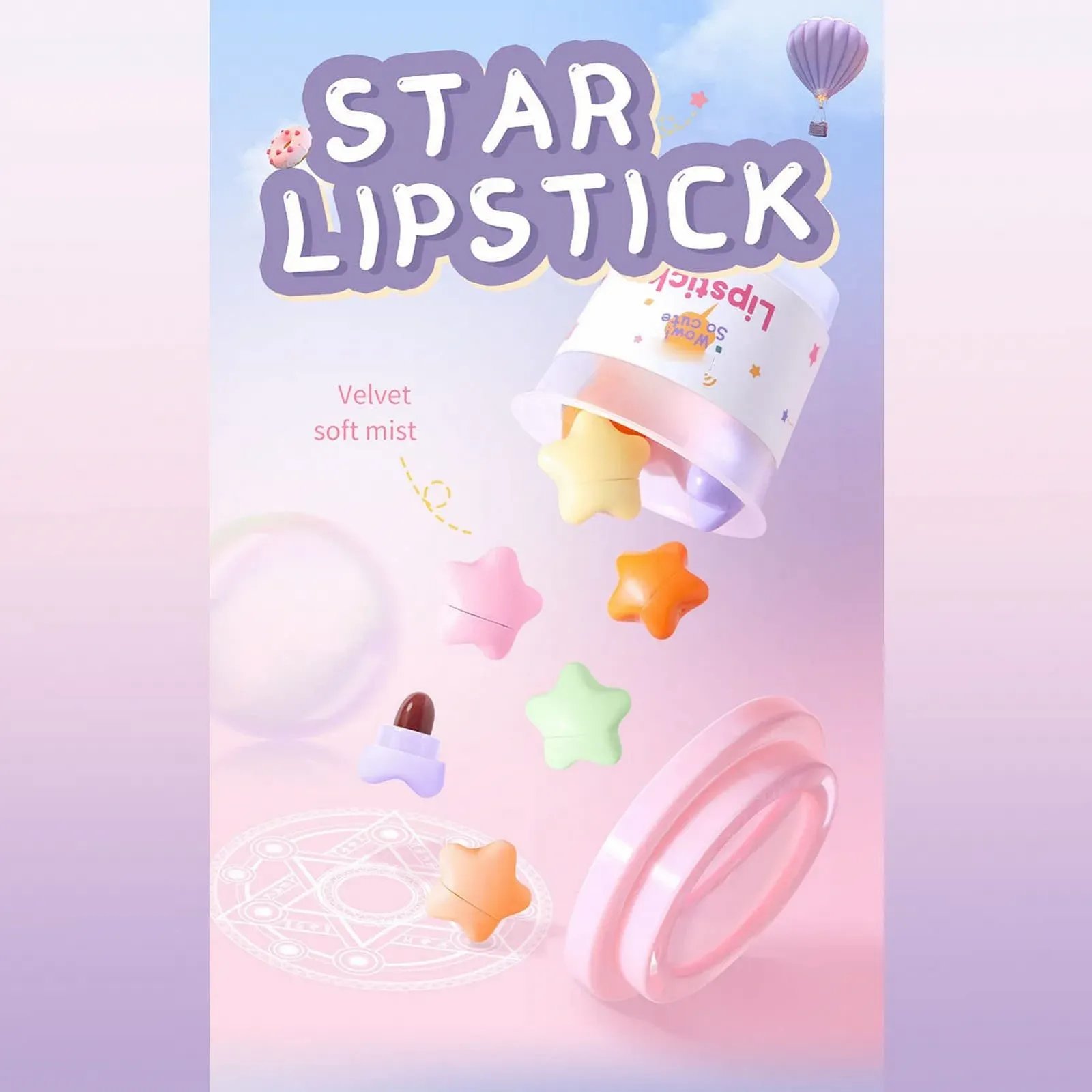 Мини Набор Помады, Помада в Форме Звезды в Капсулах, 6 Цветов Капсульный Блеск для Губ, Сладкий Водостойкий Стойкий Блеск для Губ (DR055), фото №2 Мини Набор Помады, Помада в Форме Звезды в Капсулах, 6 Цветов Капсульный Блеск для Губ, Сладкий Водостойкий Стойкий Блеск для Губ (DR055), фото №2