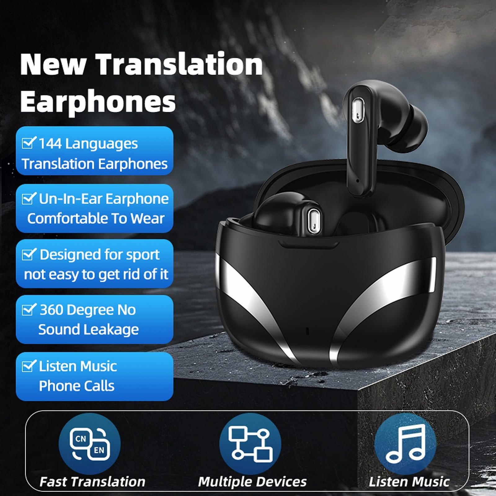 Навушники-перекладач Bluetooth 5.4 Чорний, фото №2