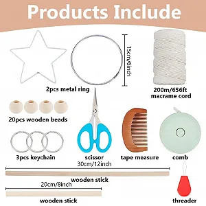 Набор для макраме IFNUNLY Ловец снов и подвес для растений Своими руками synthetic.ua - Фото 1