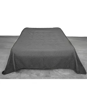 Покривало COFI 1453 Однотонне Елегантне 240 x 220 см, 100% Поліестер, Антрацит synthetic.ua - Фото 1