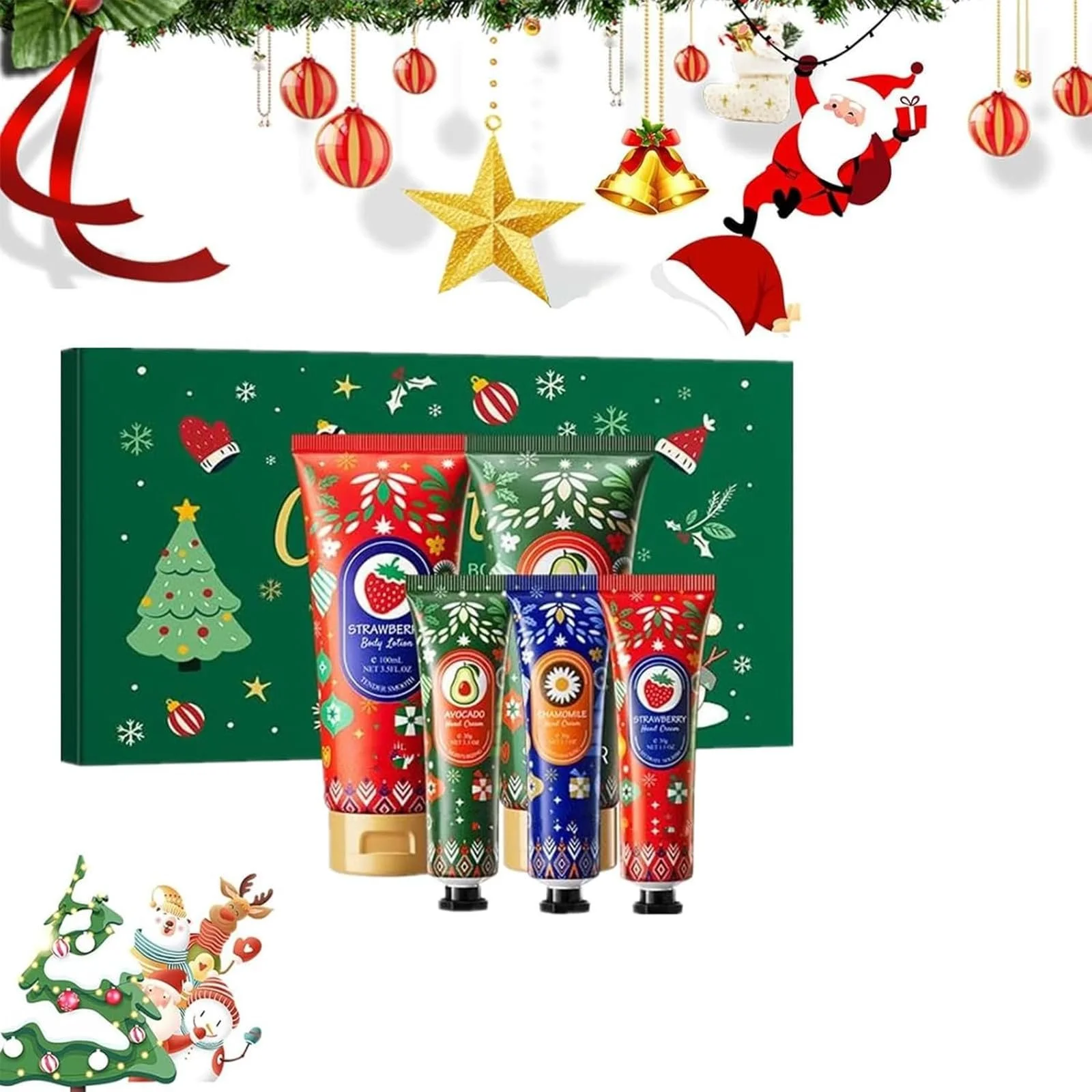 Крем для рук и лосьон для тела Рождественский набор, 3 x Крема для рук + 2 x Лосьона для тела, фото №8