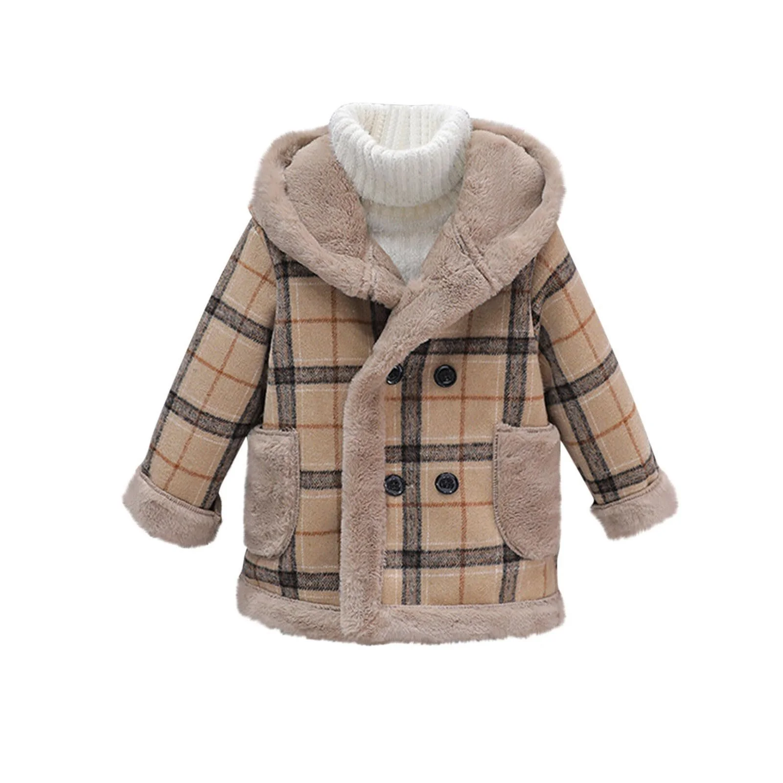 Пальто Generisch Твидовое для мальчиков и девочек, утепленное, зимнее, теплое, с длинными рукавами, мягкое и удобное, повседневное (4-12 лет), фото №1 Пальто Generisch Твидовое для мальчиков и девочек, утепленное, зимнее, теплое, с длинными рукавами, мягкое и удобное, повседневное (4-12 лет), фото №1