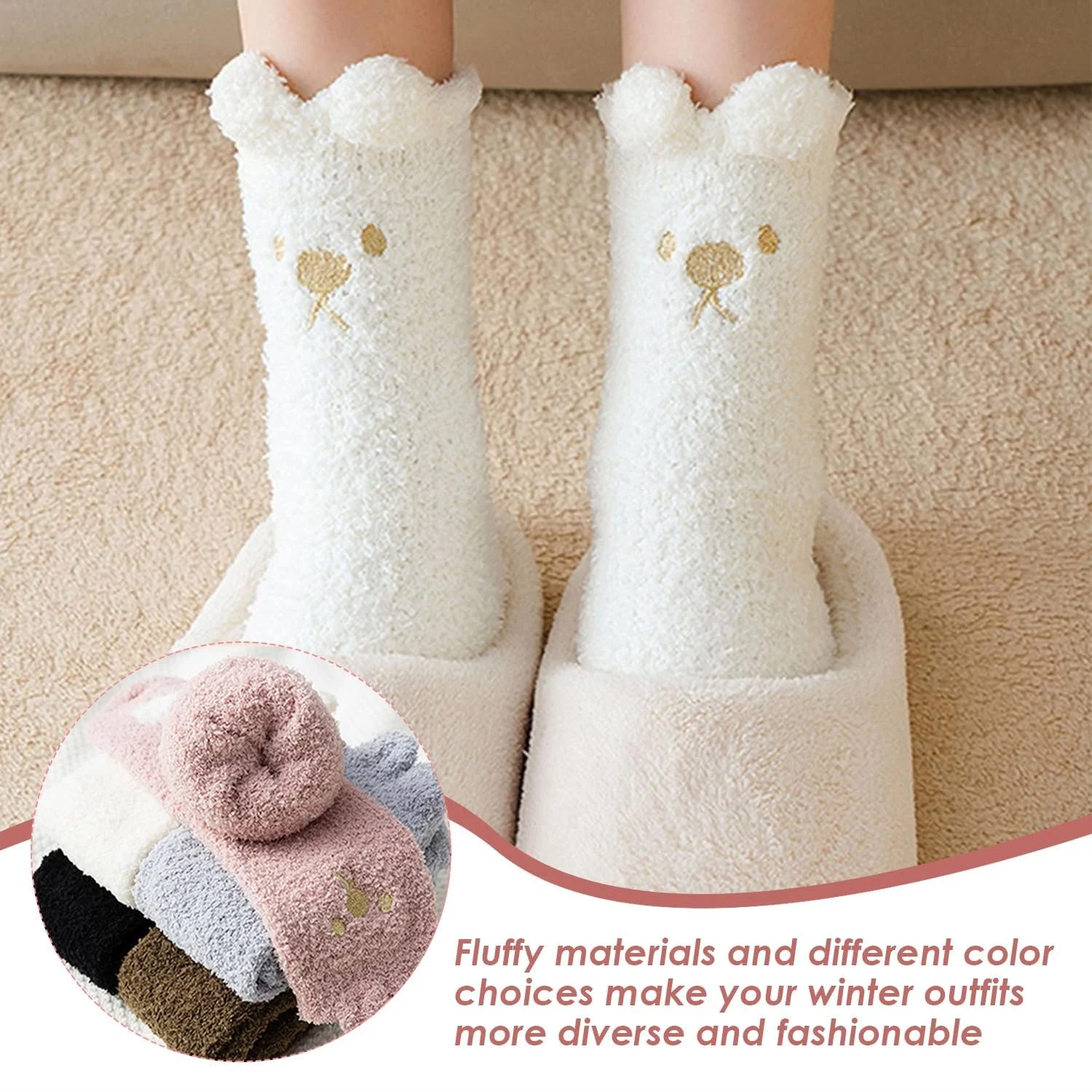 Термошкарпетки зимові 5 пар, мішок для зберігання шкарпеток, фото №6 Термошкарпетки зимові 5 пар, мішок для зберігання шкарпеток, фото №6