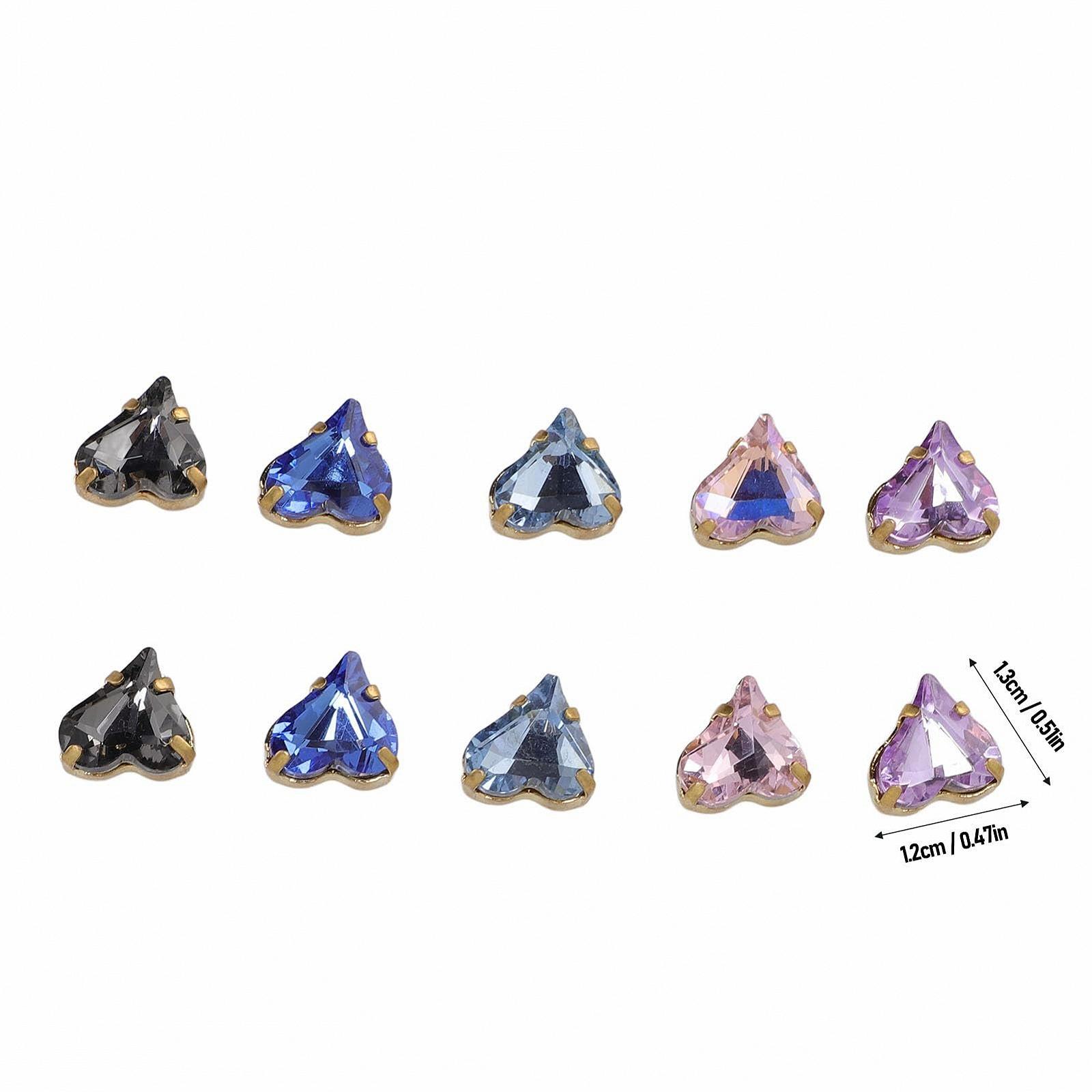 Стрази Скляні 12x13мм 5 кольорів Золота Основа Кришталеві Стрази для DIY виробів, виготовлення ювелірних виробів, прикраси костюмів, фото №8 Стрази Скляні 12x13мм 5 кольорів Золота Основа Кришталеві Стрази для DIY виробів, виготовлення ювелірних виробів, прикраси костюмів, фото №8