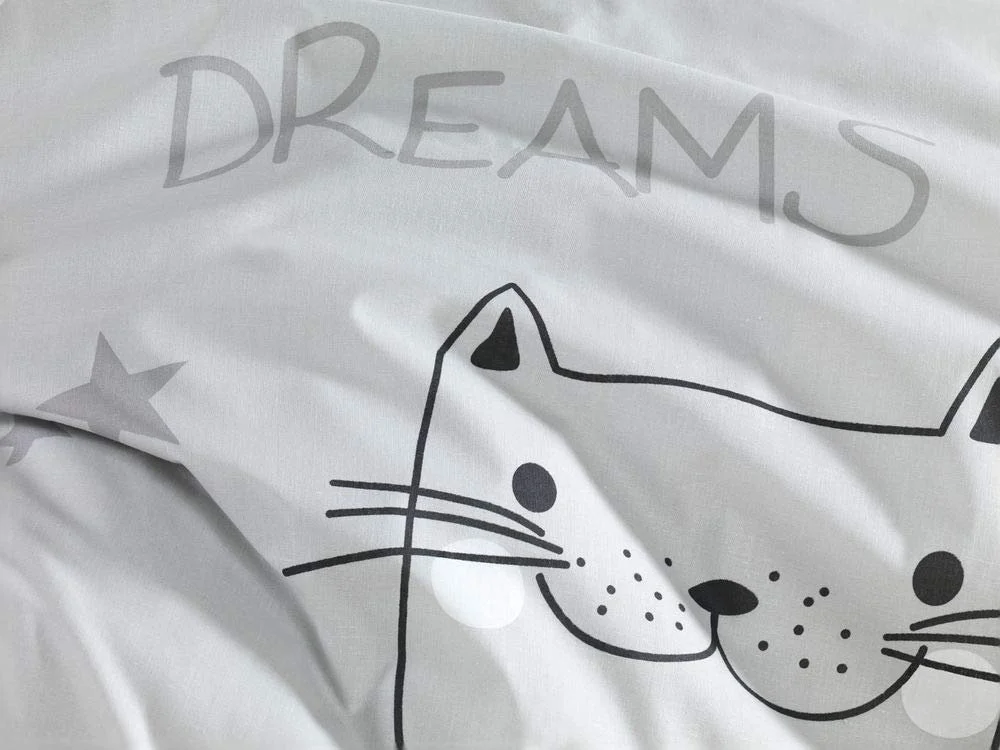 Постільна білизна Dreamhome 100% бавовна Кіт Renforcé 135 x 200 см наволочка 80 x 80 см на блискавці, фото №7