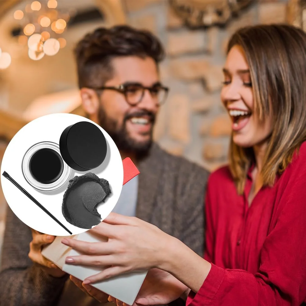 Набір гелевих підводок для очей 2 в 1 Чорний водостійка, фото №6