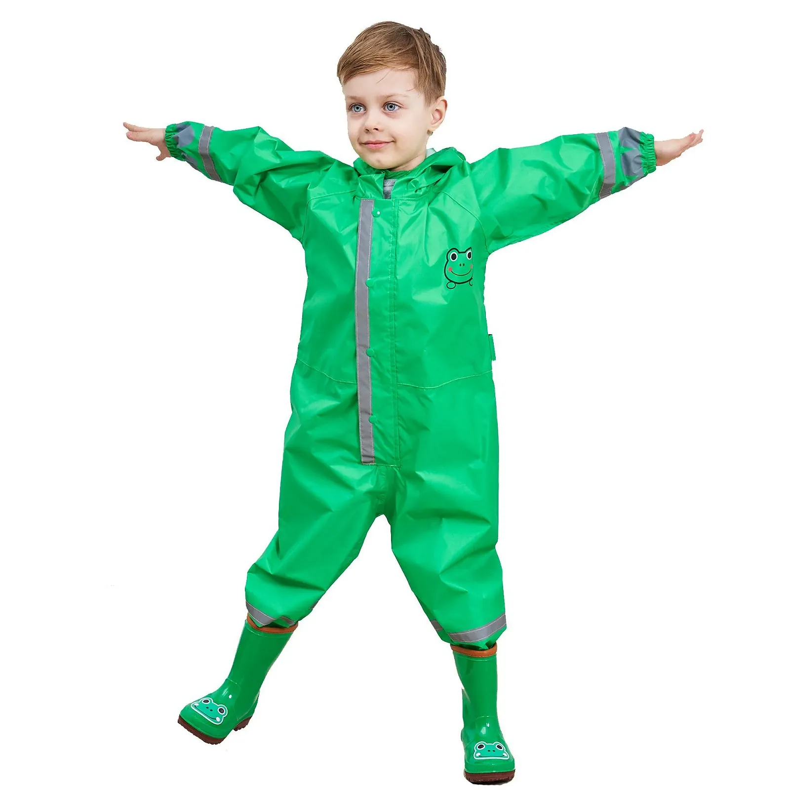 Дитячий дощовик JinBei, комплект: куртка з капюшоном, штани, фото №4 Дитячий дощовик JinBei, комплект: куртка з капюшоном, штани, фото №4