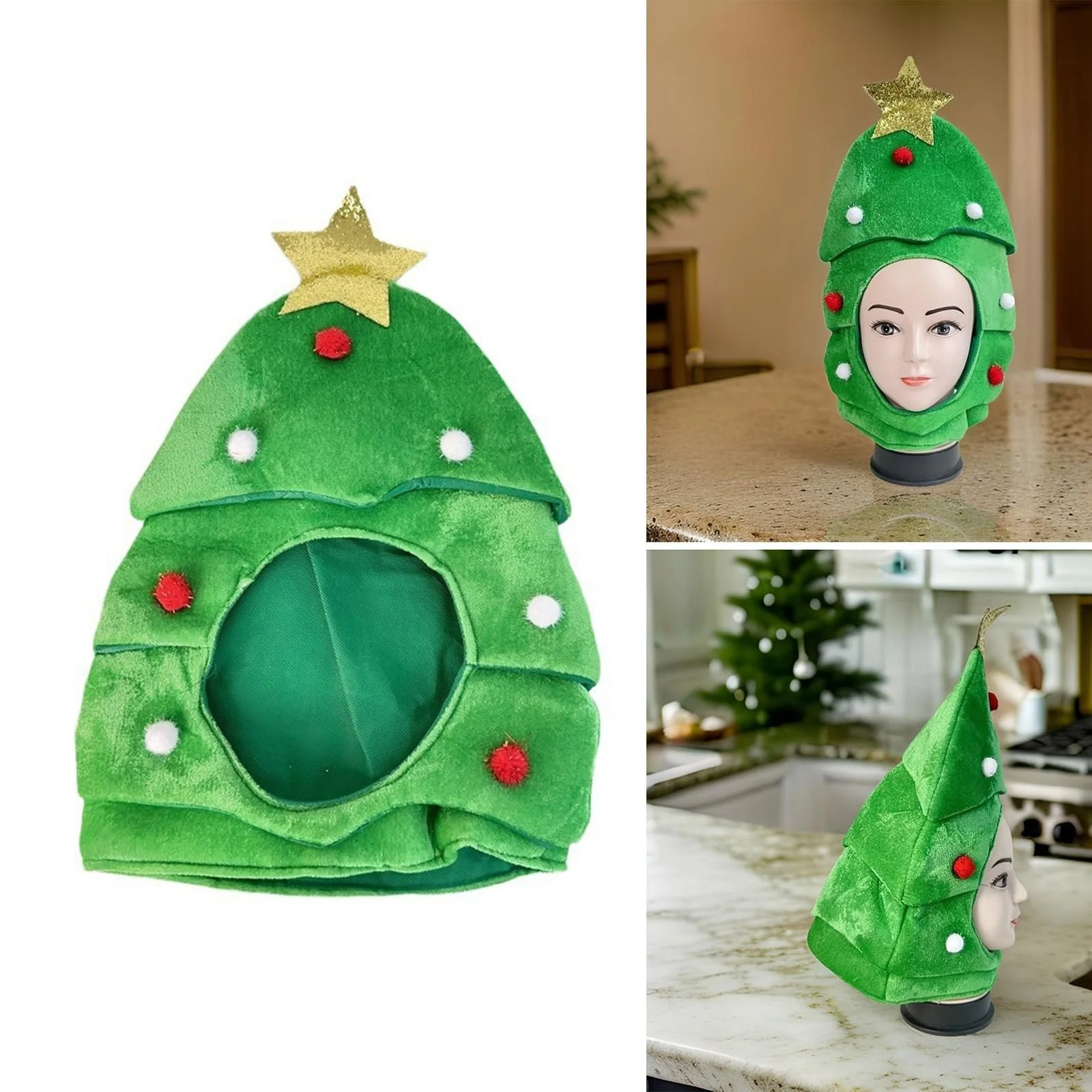 Шапка Ёлка MHADBKH Плюшевая для рождественских вечеринок, косплея, фотореквизита, аксессуаров для детей, фото №2 Шапка Ёлка MHADBKH Плюшевая для рождественских вечеринок, косплея, фотореквизита, аксессуаров для детей, фото №2