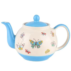 Чайник-заварник керамічний Mila Summer Beauty 1.2 літра з метеликами - Фото 1