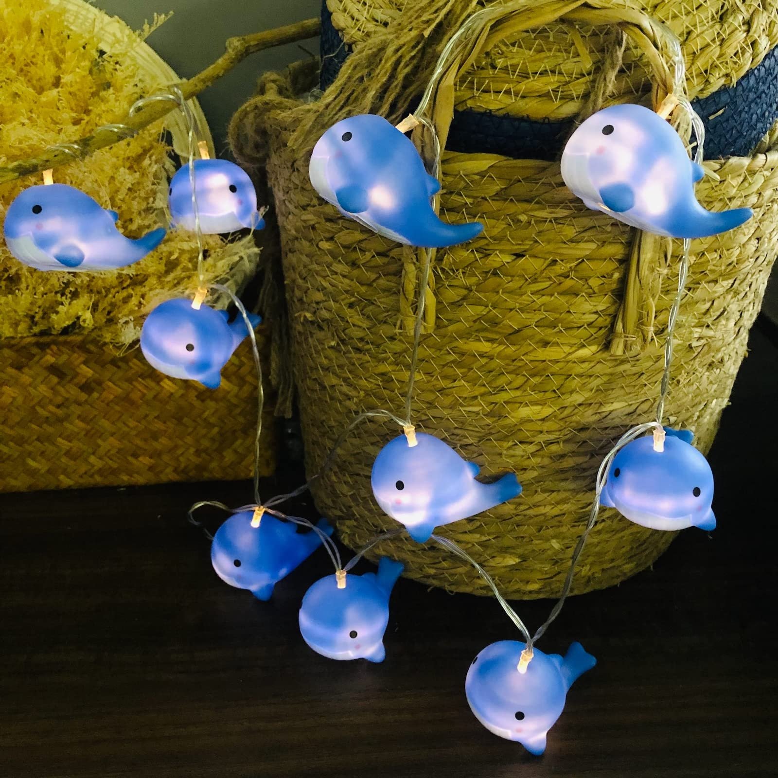 Гірлянда Riaxuebiy Синій Кит, 1,65 м, 10 LED, Синього кольору, фото №3