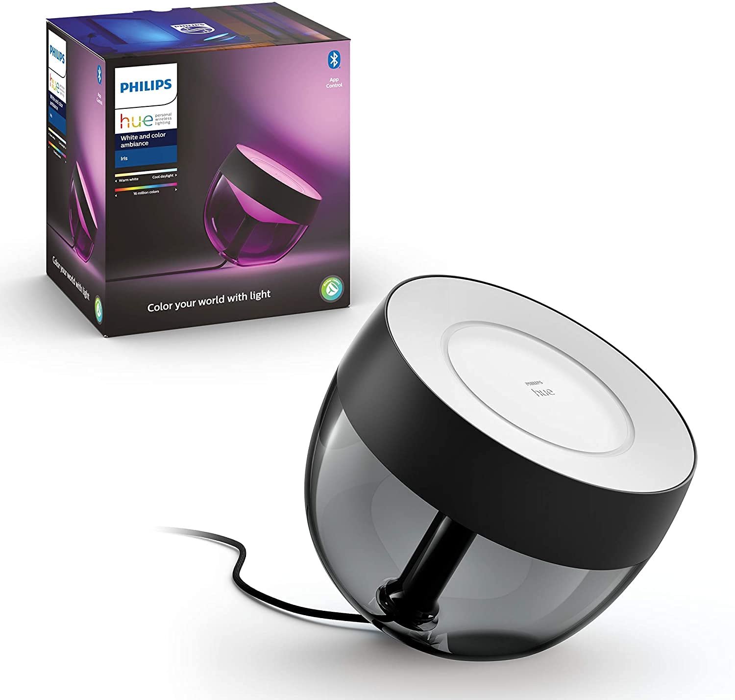 Настільна лампа Philips Hue Iris Gen4 EU/UK чорна (набір з 3 штук), фото №2