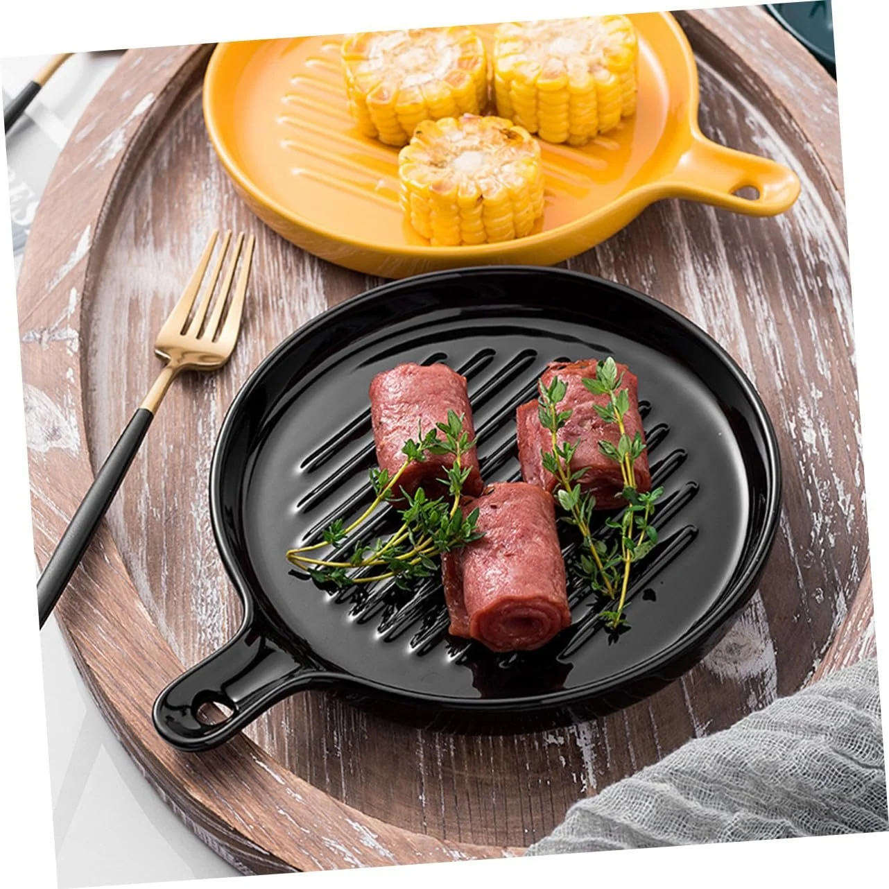 Керамическая форма для запекания с ручкой черная, фото №9 Керамическая форма для запекания с ручкой черная, фото №9