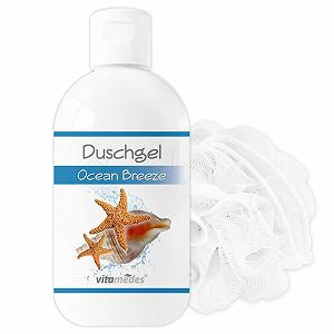 Гель для душу Ocean Breeze з великою мочалкою унісекс аптечна якість - Фото 1