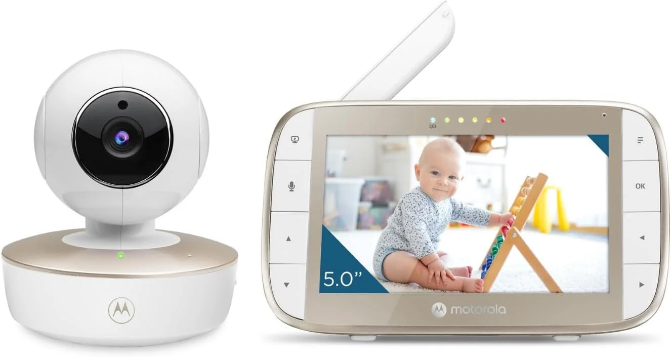 Дитяча відеоняня з монітором 5'' Motorola VM50G Wi-Fi Біло-золотий, фото №1